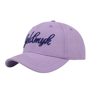 Custom Canvas Fabric Purple Custom Solid Color Logo Chain Emboridery Baseball Cap Hat Can Custom Embroidery Of Women And Men