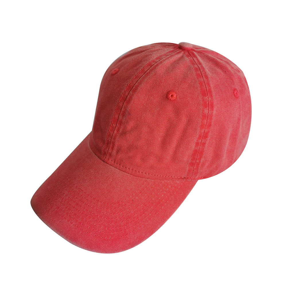 Promotional 100% Cotton Pigment Washed Blank Custom Baseball Cap Hats 