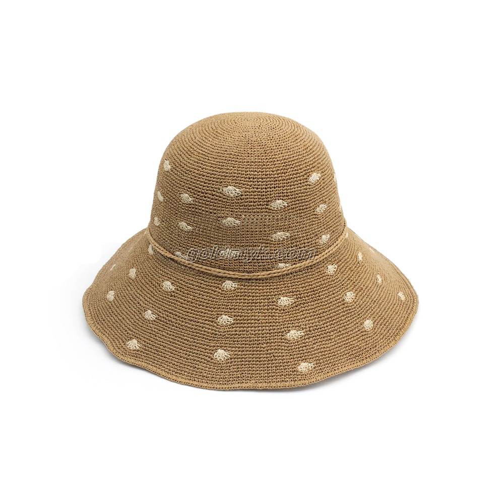 Customized Patter Design Paper Material Floppy Hat for Sun Protection