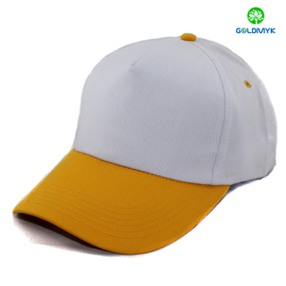 Two Tone 5 panels Blank cotton cap for promotion 