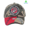 Wholesale camo 6 panesl baseball Hat with joint patch embroidery on brim