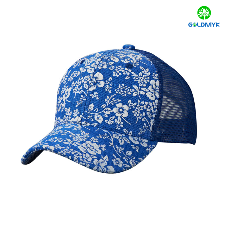 Custom printing 6 Panel trucker mesh cap wholesale