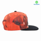 Whosale polyester flat brim fitted cap with snapback closure