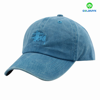 Unstructed Low Prifle flat embroidery Washed polo twill cap