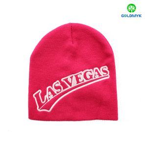 Custom Wholesale Beanie hat with flat embroidery logo