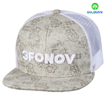 Wholesale plain color 3D embroidery 6 Panel Custom mesh Snapback cap