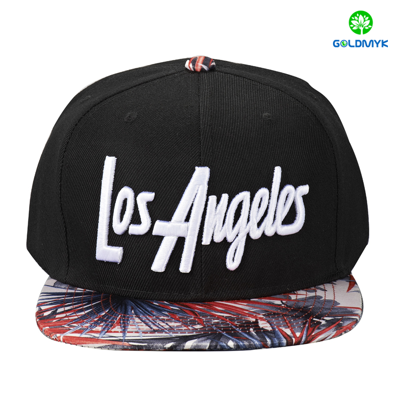 Custom 3D embroidery and sublimation printing acrylic snapback manufacturer 