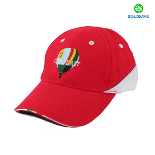 Wholesale embroidery baseball cap with woven label sandwich for promotional