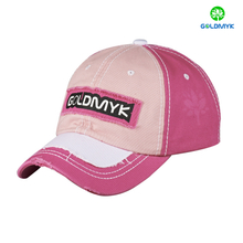 Custom 100% cotton washed 6 panel baseball cap