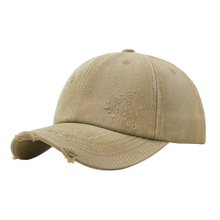 Vintage Stylish Blank Baseball Cap Distressed Washed Dad Hat 6-panel Sports Caps For Man And Woven Can Custom Logo