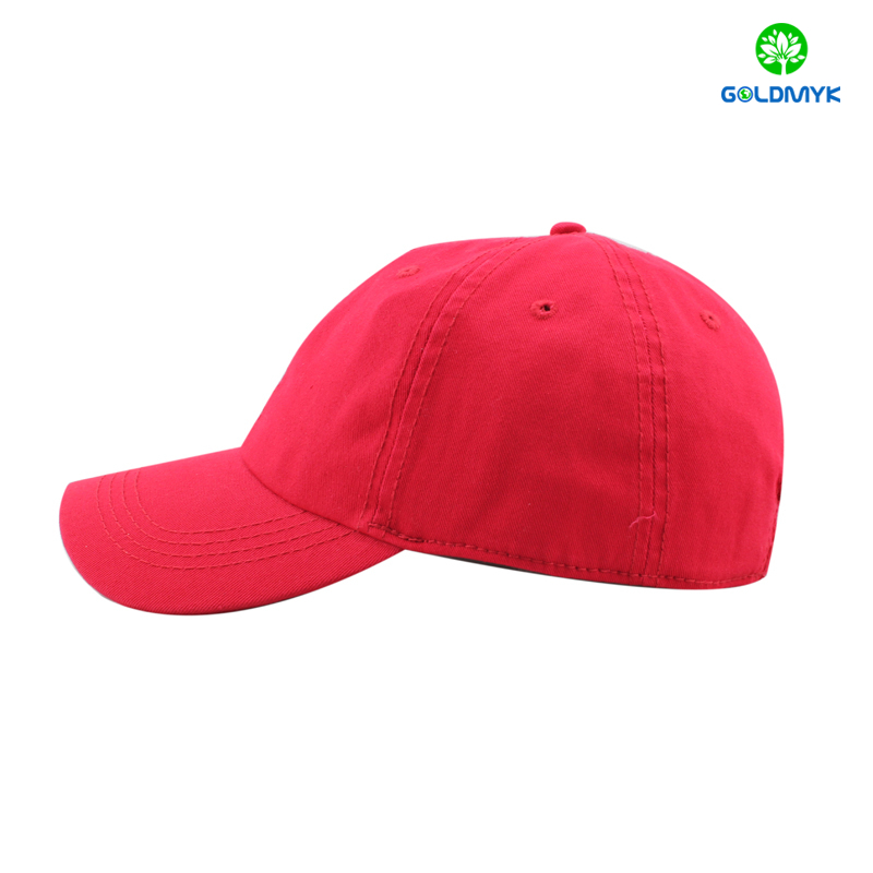 100% cotton blank washed baseball cap with thick stitching