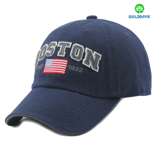 Sandwich cotton baseball cap with felt patch logo