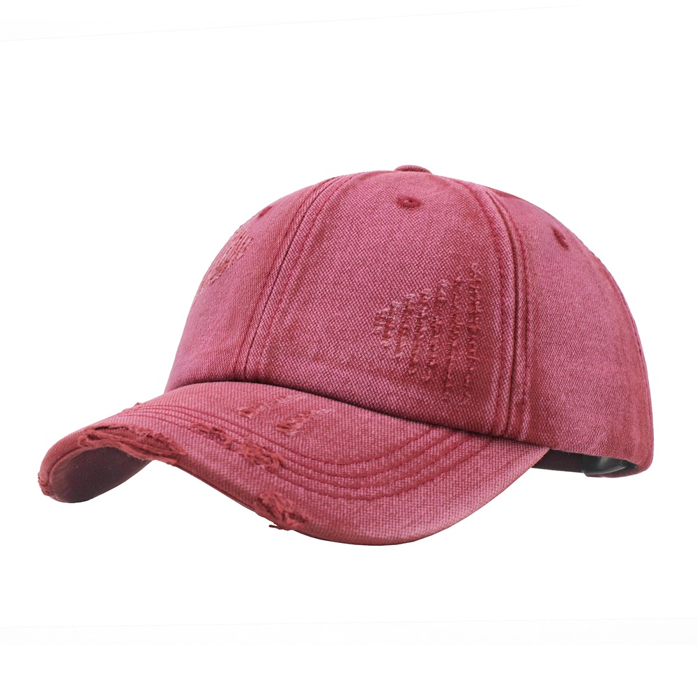 Solid Color Unstructured Six Panels Washed Baseball Cap And Hat with Custom Logo Design