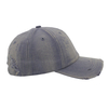 Custom Grey 100% Cotton Twill Fabric Custom Logo Washed Baseball Cap Curved Brim Hat Can Custom Embroidery Of Women And Men