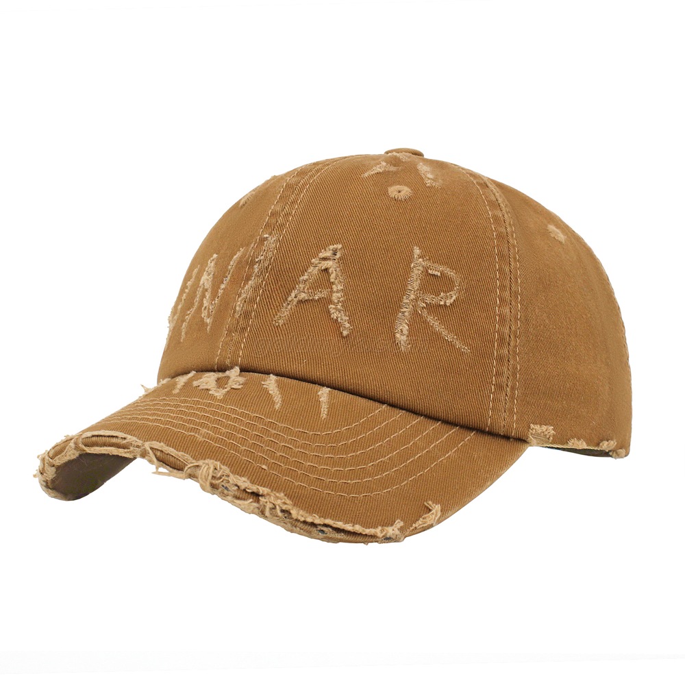 Stylish Baseball Cap Distressed Washed Dad Hat 6-panel Hat Sports Caps For Man And Woven Can Custom Logo