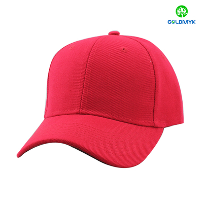 Red baseball cap with 100% acrylic material