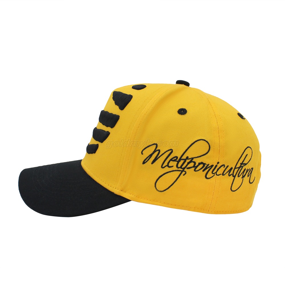 Fashion Baseball Cap And Hat Made by Cotton Twill Fabric with Customized 3D Embroidery And Vivid Flat Embroidery Logo