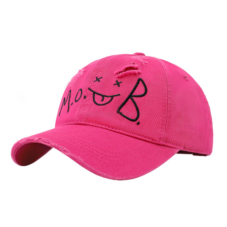 Stylish Flat Embroidery Cotton Baseball Cap Distressed Washed Dad Hat 6-panel Sports Caps For Man And Woven Can Custom Logo