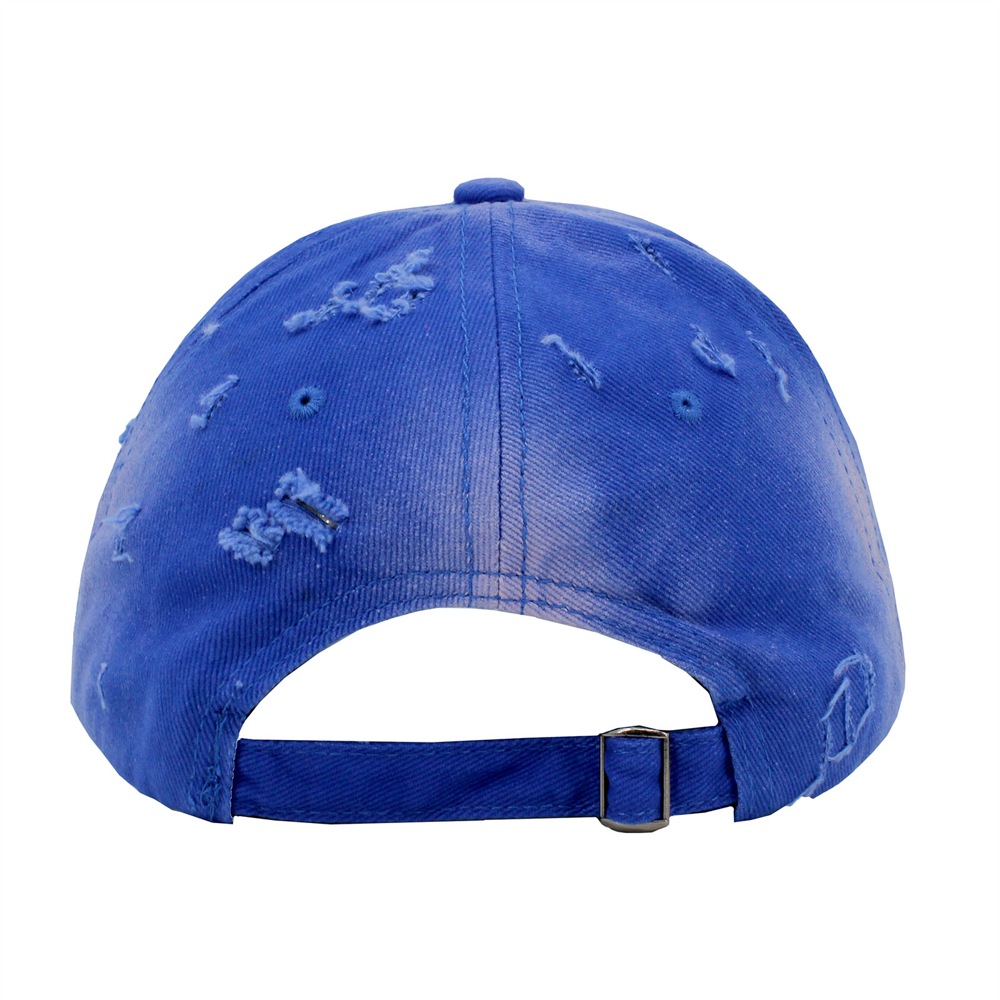 Custom Blue 100% Cotton Twill Fabric Custom Logo Acid Washed Baseball Cap Hat Can Custom Embroidery Of Women And Men