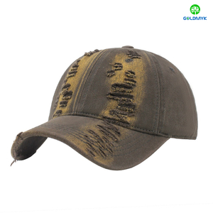 Wholesales Blank Plain Ripped Washed Baseball Caps Custom Logo Distressed Baseball Hats