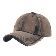 Stylish Blank Baseball Cap Distressed Washed Dad Hat 6-panel Sports Caps For Man And Woven Can Custom Logo