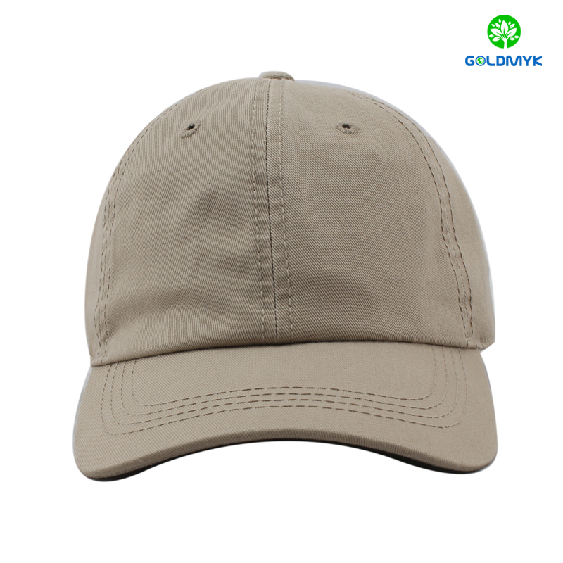 100% cotton blank gray baseball cap with thick stitching