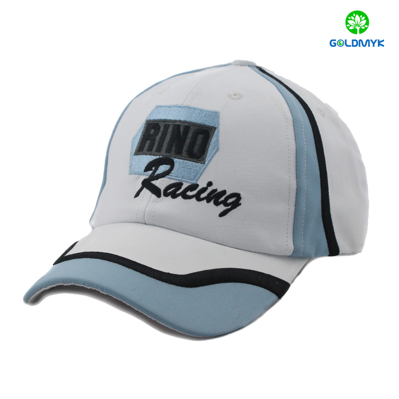 Polyester material joint piece baseball cap with flat embroidery
