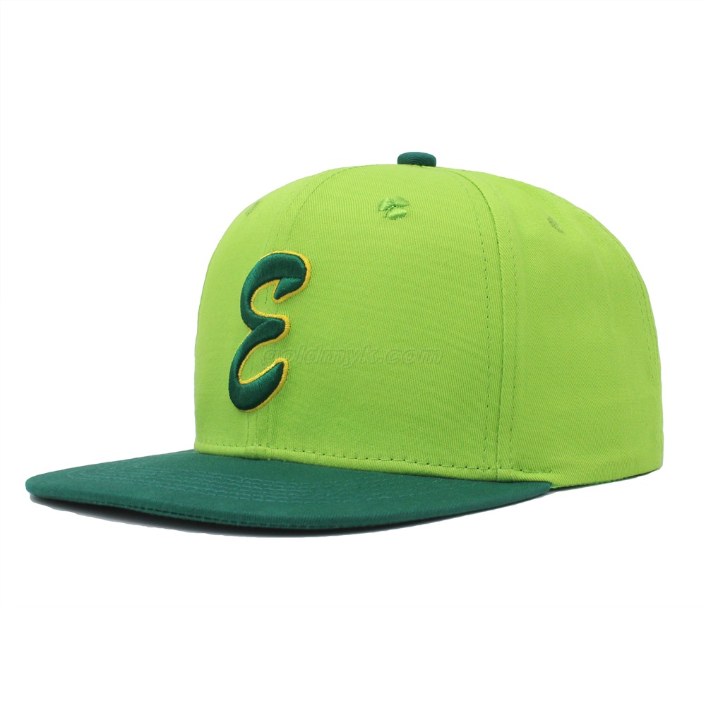 Flat Bill Custom Six Panels Structured Snapback Cap And Hat With Embroidery  Logo And Small MOQ from China manufacturer - Qingdao Goldmyk Industrial  Co., Ltd.