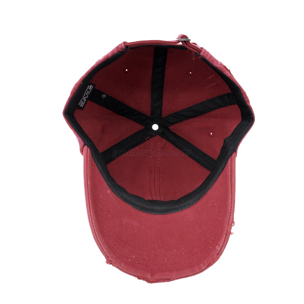 Solid Color Unstructured Six Panels Washed Baseball Cap And Hat with Custom Logo Design