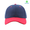 Navy blue and red acrylic blank baseball cap