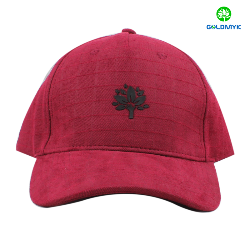 Polyester baseball cap with rubber printing