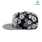 Six panel printing snapback cap with 3D embroidery