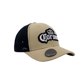 Custom Beige Baseball Cap Canvas Fabric Trucker Cap with Patch Embroidery Logo 6 Panel Mesh Hat Of Women And Men