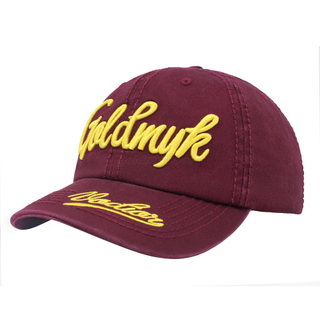 High End Washed Cotton Baseball Cap And Hat with Custom Embroidery Logo And Heavy Stitching