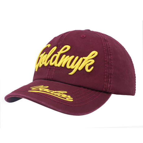 High End Washed Cotton Baseball Cap And Hat with Custom Embroidery Logo And Heavy Stitching