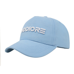 Custom 100% Cotton Fabric Sky Blue Custom Solid Color Logo Towel Emboridery Baseball Cap Hat Can Custom Embroidery Of Women And Men