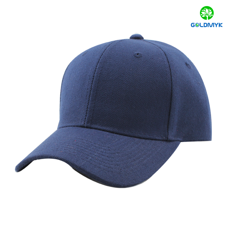 Navy blue blank acrylic baseball cap