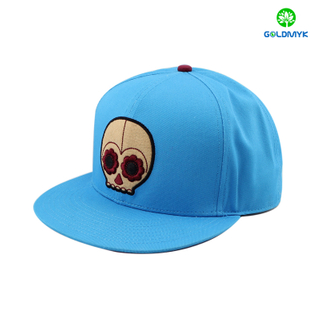 100% cotton snapback cap with felt patch logo