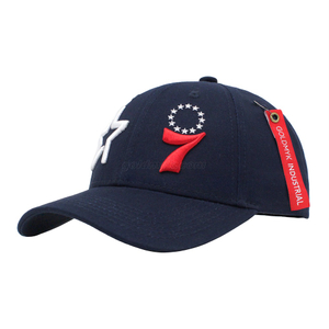 Good Quality 6 Panels Structured Baseball Cap with Customized 3D And Flat Embroidery And Woven Brand Tape