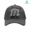 Black camo leather baseball cap with 3D embroidery