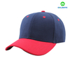 Navy blue and red acrylic blank baseball cap