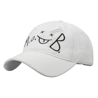 White Color Washed Soft Cotton Fabric Baseball Cap And Hat with Customize Embroidery Logo Design