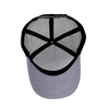 Light Grey Trucker Cap Polyester Fabric Mesh Hat with Arch Bridge Embroidery For Women And Men Can Custom Logo