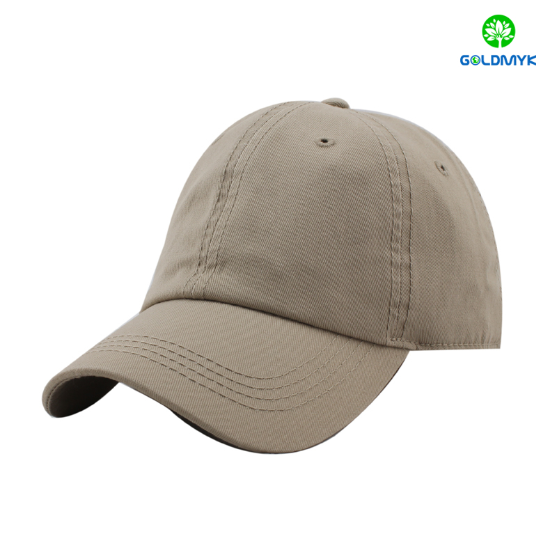 100% cotton blank gray baseball cap with thick stitching