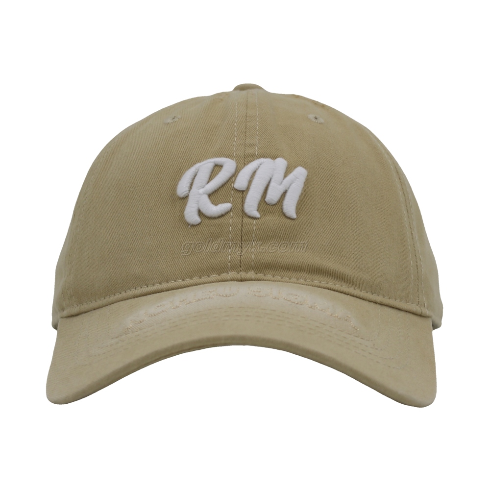 Vintage Stylish 3D Embroidery Washed Baseball Cap Dad Hat 6-panel Sports Caps For Man And Woven Can Custom Logo