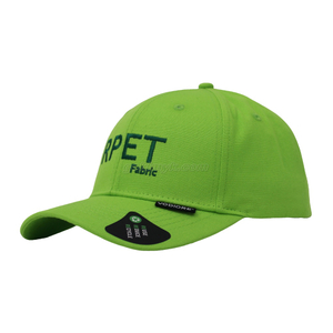 Hot Sale 100% Recycled Polyester Fabric Baseball RPET Cap And Hat with Embroidery And Woven Label