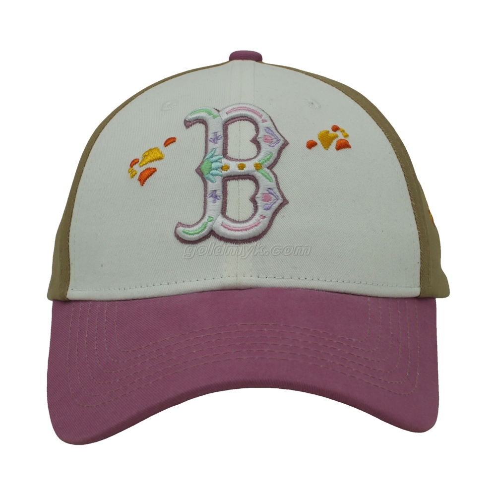 100% Cotton Baseball Cap Rope of Women And Men Custom Embroidery Silk Printed 6 Panel Cap Metal Buckle Closure