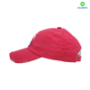 6 Panel Red Distressed Wash 100% Cotton Twill Fabric Custom Logo Baseball Cap Hat Can Custom Embroidery of Women And Men