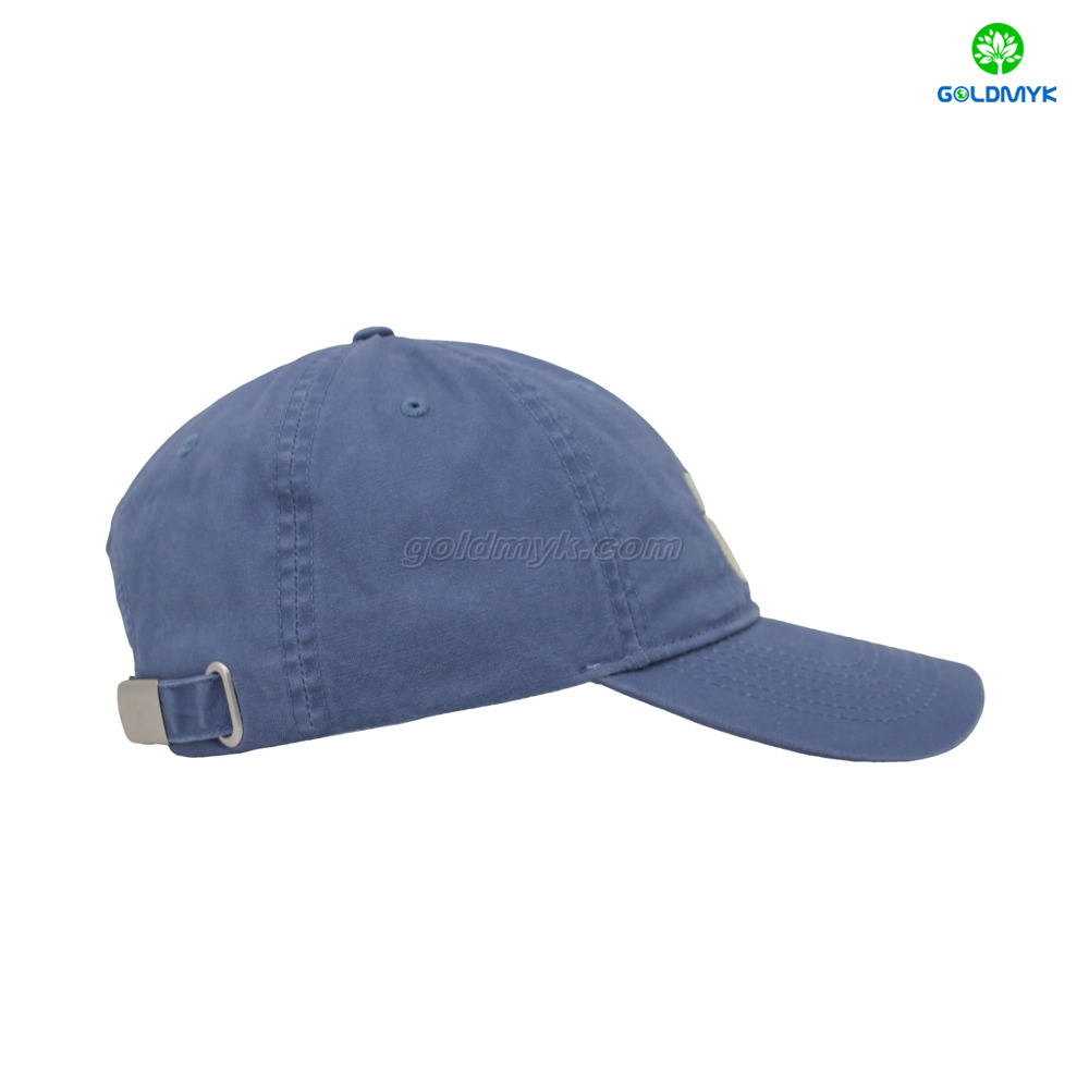 Custom Logo 100% Cotton Twill Fabric Sporty Style Baseball Cap Hat Business Appropriate 6 Panel Light Blue for Men And Women