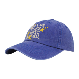 100% Washed Cotton Baseball Cap Rope of Women And Men Custom Embroidery Silk Printed 6 Panel Cap Metal Buckle Closure